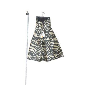 LIU •JO Zebra Print Strapless Dress US SZ 6‎ NWT